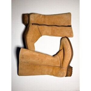 UGG Suede Mid Calf Boots Tan Size 7.5